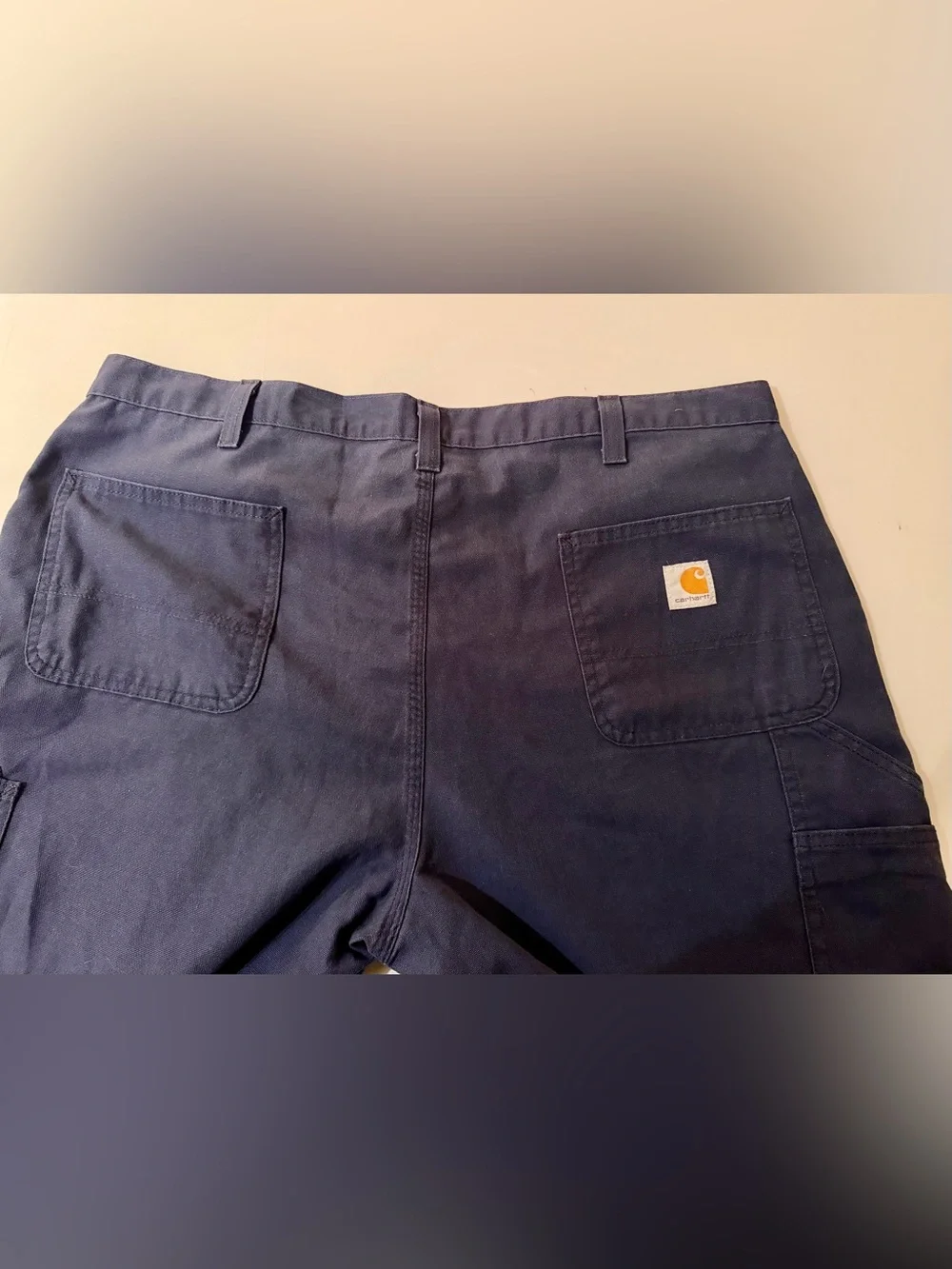 Carhartt Men's Work Pants Blue Size 42x32 Relaxed Fit RN#51374 Dungarees